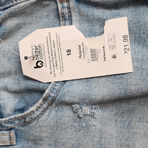 Time and Tru mid-rise boyfriend Jeans Size 18 - Picture 5 of 7